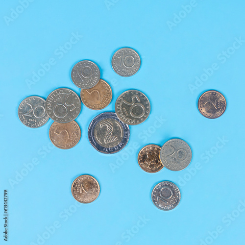  coins of Bulgarian lev currency photo