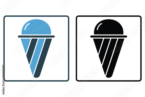 ice cream icon. Solid icon style design. Simple vector design editable