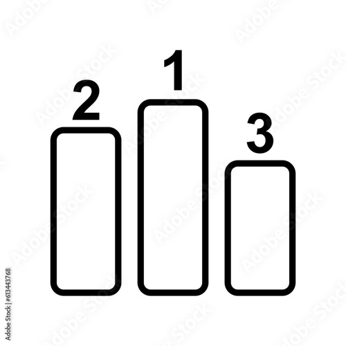 Ranking Chart Outline Icon Vector Illustration