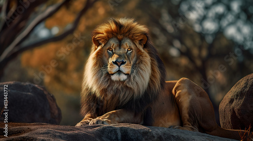 A lion resting on his kingdom