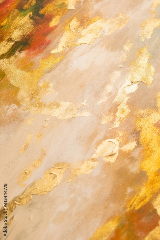 Luxurious Abstract Background. Gold And Beige Luxury Wallpaper. Generative AI.