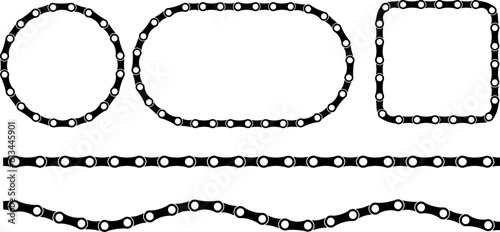 chain, bike, bicycle, vector, motorcycle, part, cycle, link, ring, frame, silhouette, pictogram, industry, machine, iron, arrangement, robust, black, sport, painting, metal, steel, vehicle, connection