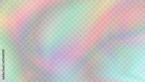 Blurred gradient background. Y2K aesthetic. Rainbow light prism effect. Hologram reflection. Poster template for social media posts, digital marketing, sales promotion.