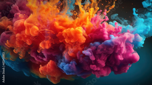 Neon clouds  coloured smoke  wallpaper  generative AI