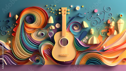 World music day background illustration.