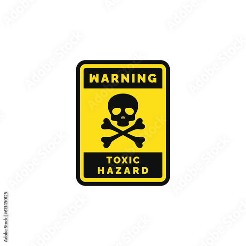 Toxic hazard caution warning symbol design vector