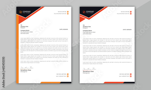 Clean and professional corporate company business letterhead template design with color variation bundle.
Abstract Corporate Business Style Letterhead Design Vector Template.