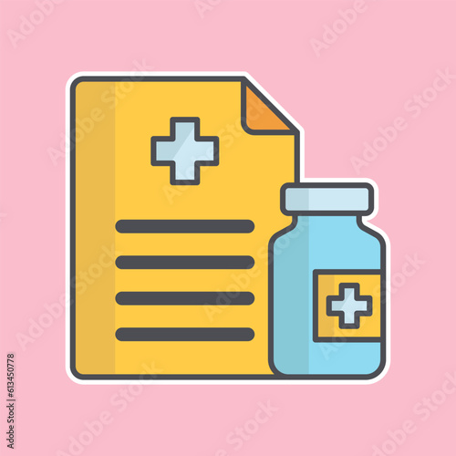 Medical recipe free icon design vector