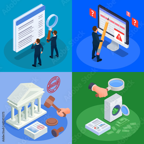 Financial Regulation Isometric