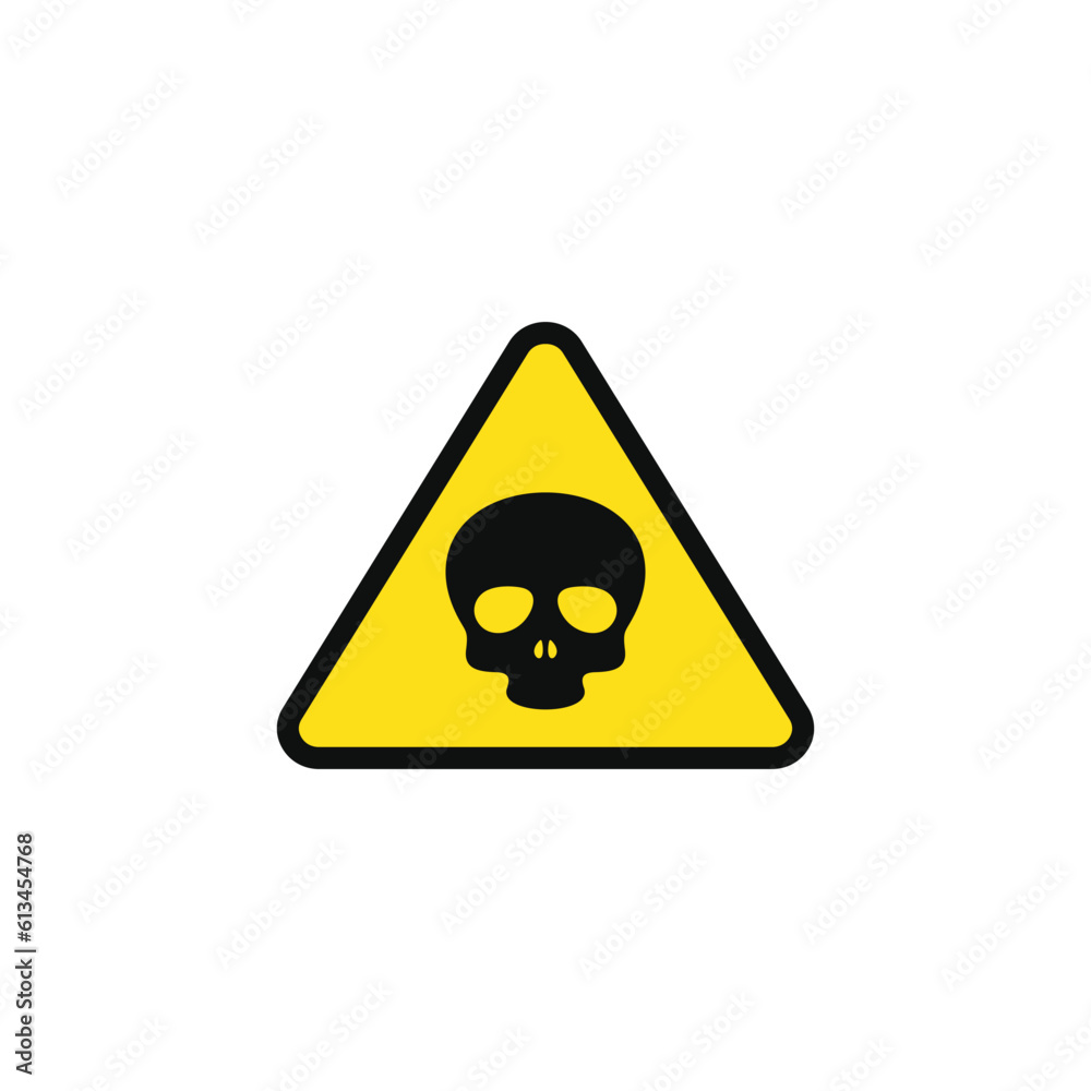 Obraz premium Toxic hazard caution warning symbol design vector