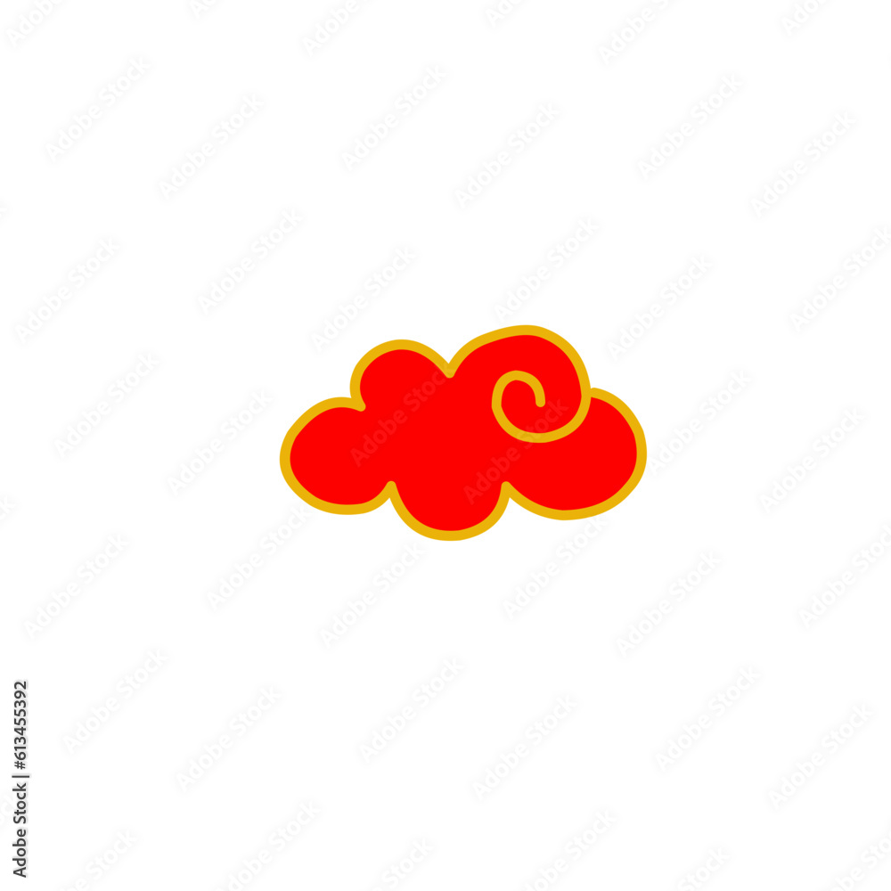 Red and gold clouds Chinese style Red and gold clouds Chinese style