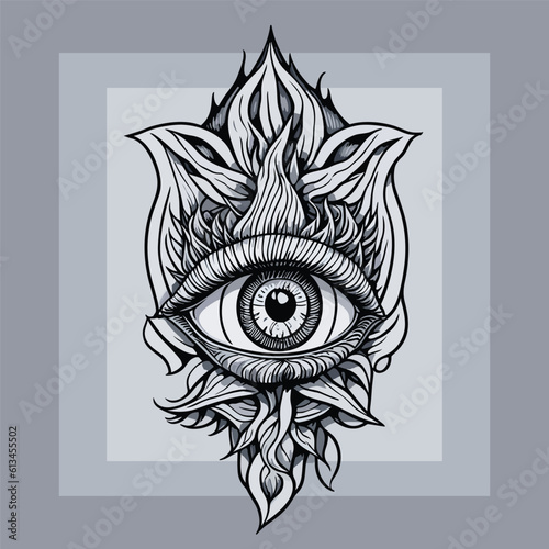 The eye tattoo created by Esancai photo