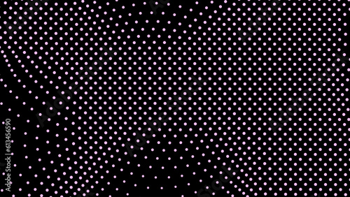 Dome-shaped protrusion part seine by stretching mesh for the illusion three-dimensional deformation of the surface. Screen media video trippy. Mesh LCD display. Scale size different hole space.