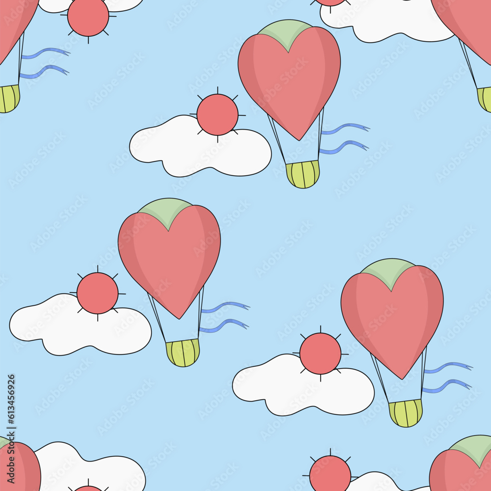 balloon seamless background, a series of balloon patterns