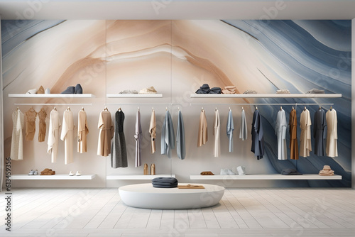 Modern clothing store with Generative AI