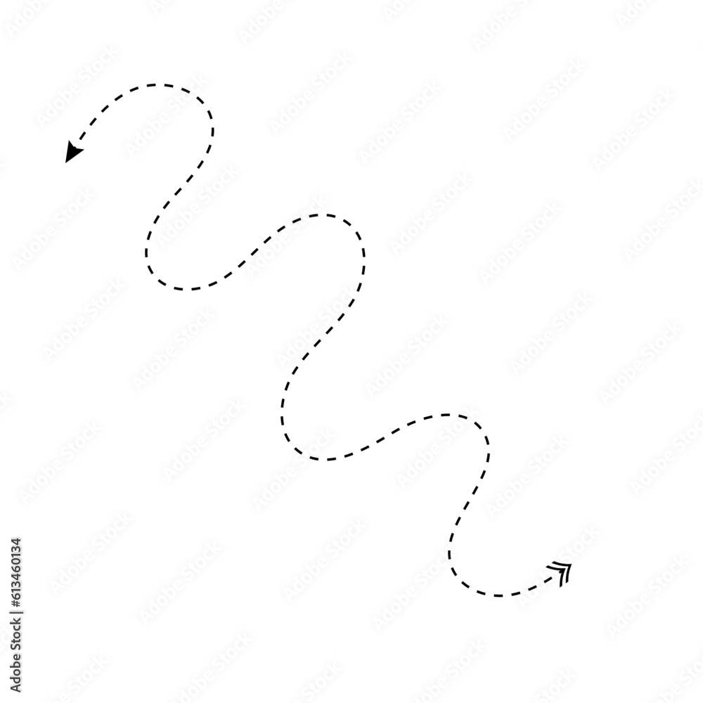 Abstract Dashed Line Arrow Abstract Dashed Line Arrow