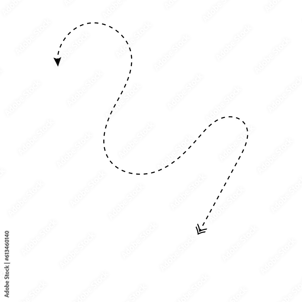 Abstract Dashed Line Arrow Abstract Dashed Line Arrow