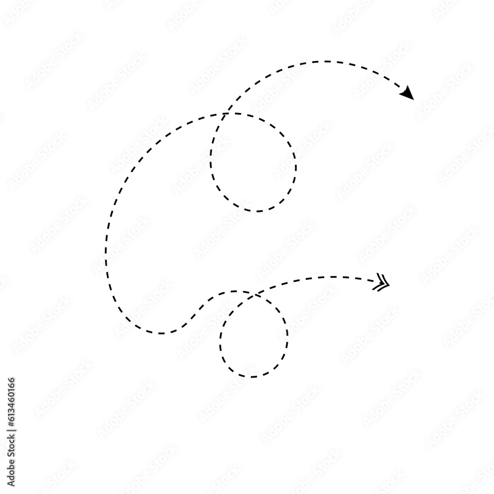 Abstract Dashed Line Arrow Abstract Dashed Line Arrow