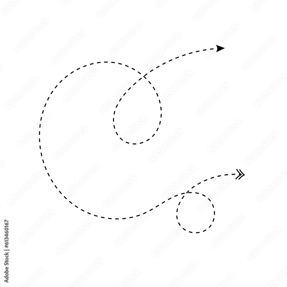 Abstract Dashed Line Arrow Abstract Dashed Line Arrow