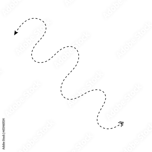 Abstract Dashed Line Arrow
