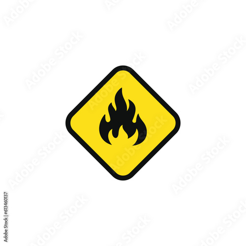 Free Download Highly flammable caution warning symbol design vector - GFXLoad