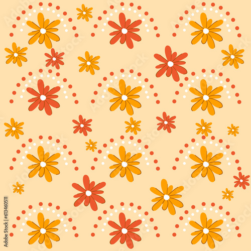 Seamless rainbow pattern in colors and groovy style, 60s and 70s design. Beige background. trendy style. Doodle. Vector stock illustration.