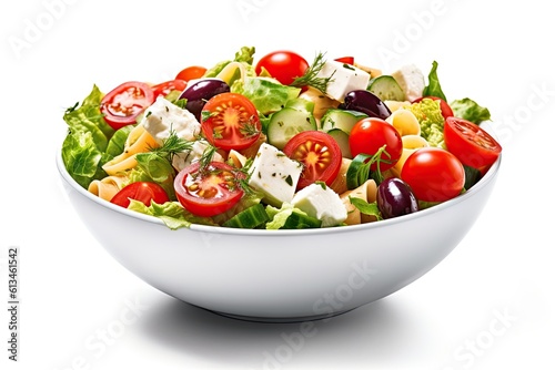 Fresh and Vibrant. Salad for a Healthy Lifestyle on White Background isolated