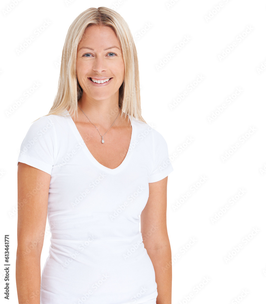 Smile, happy and portrait of a woman isolated on a transparent png, background. Natural beauty, casual fashion and positive mindset of a confident female model person from Canada with blonde hair Smile, happy and portrait of a woman isolated on a transparent png, background. Natural beauty, casual fashion and positive mindset of a confident female model person from Canada with blonde hair