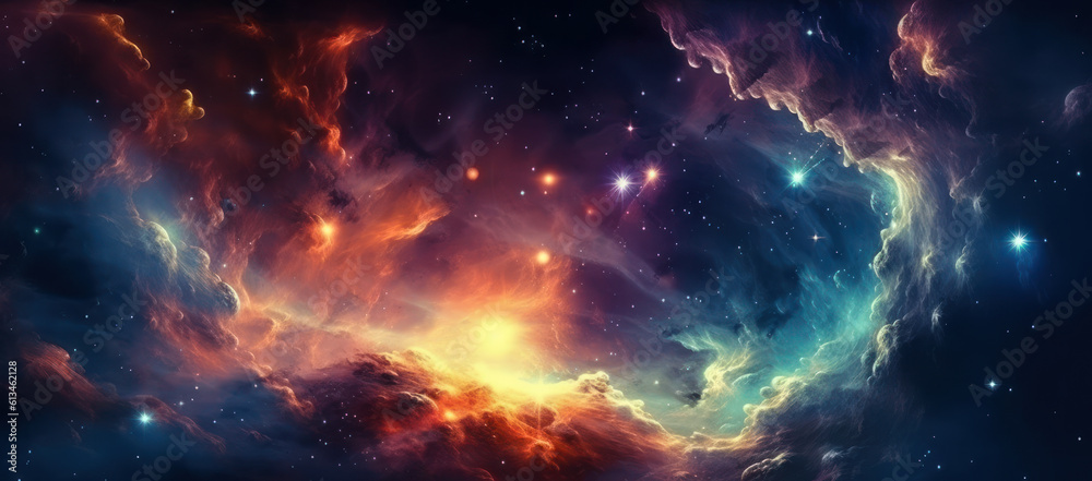 Cosmic Dreams: Colorful Space Galaxy Cloud in Stary Night Cosmos. Cosmic Dreams: Colorful Space Galaxy Cloud in Stary Night Cosmos.