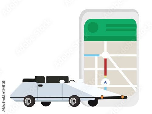 maps online phone direction finding location technology modern and car transportation vehicle machine