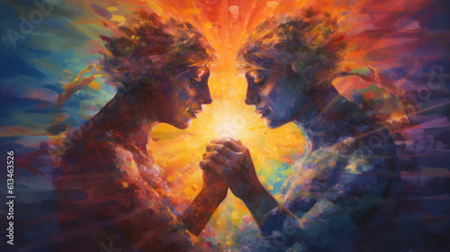 The painting of Lgbtq concept painting, Pride Month