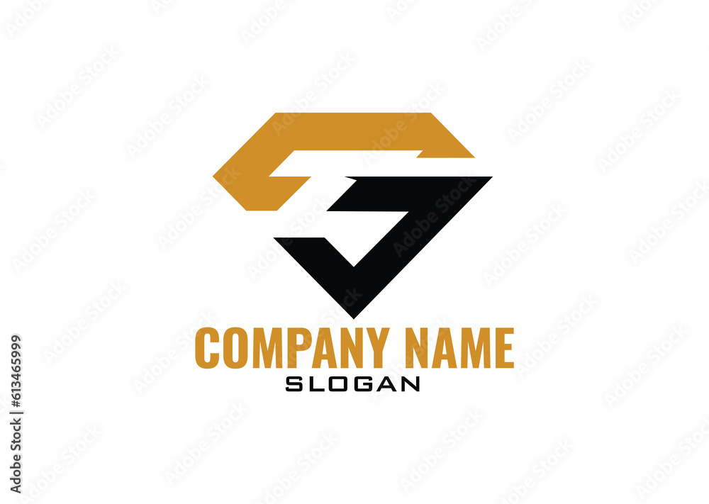 initial ST diamond logo, letter ST, TS OR Diamond logo.