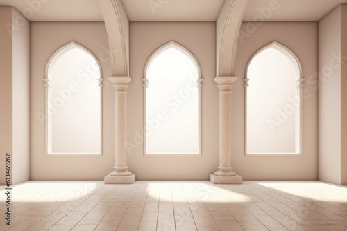 Arch types windows light background. Generate Ai