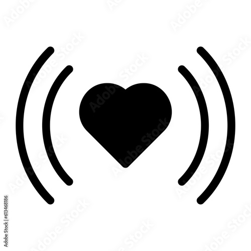 vibration glyph icon