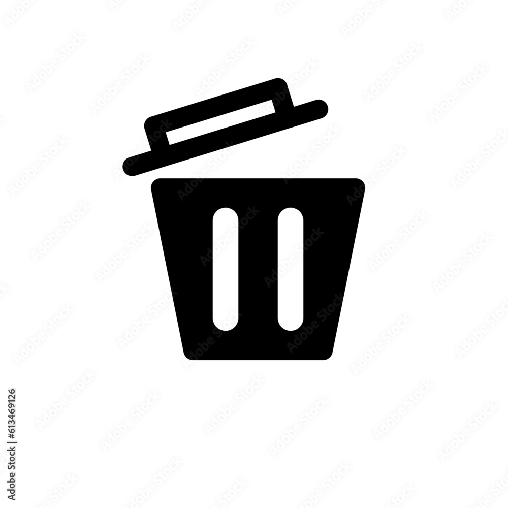 simple concept of trash can icon simple concept of trash can icon