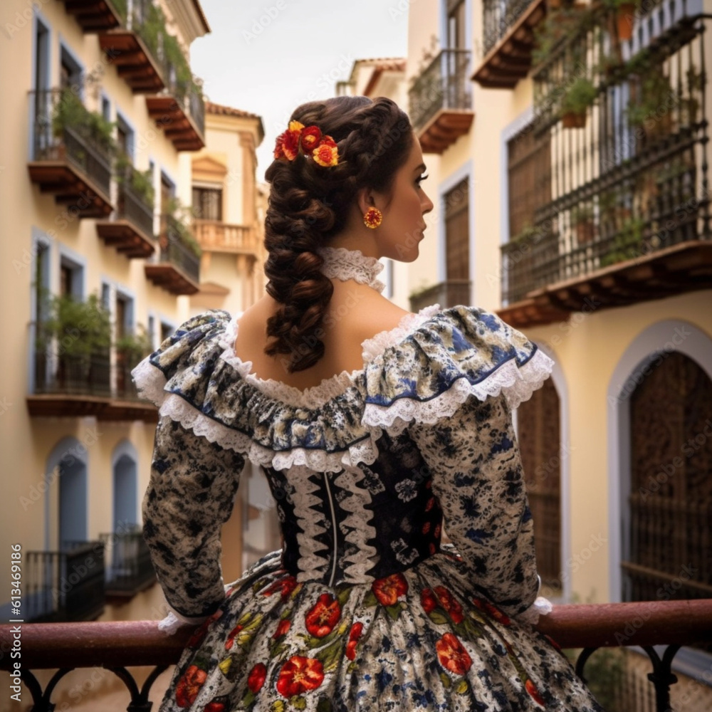 Spanish Sevillian woman in Seville. Spanish Sevillian woman in Seville.