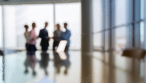 Business meeting audit in office blurring background