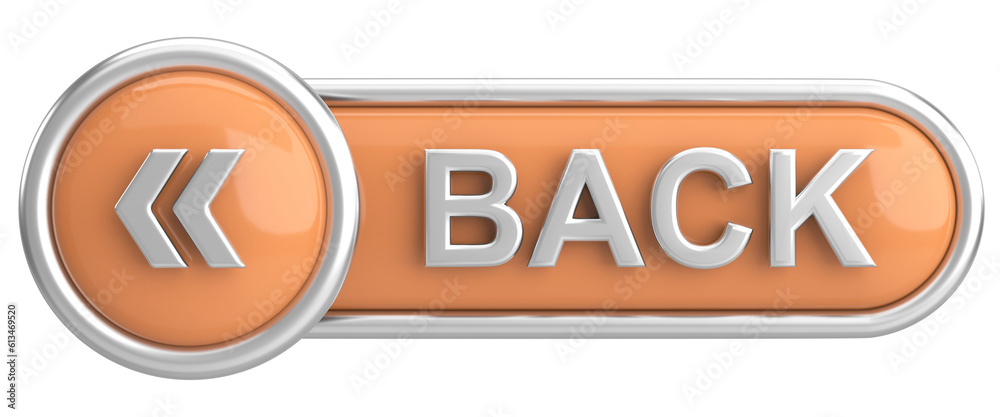 Previous button. Back button. 3D illustration. Previous button. Back button. 3D illustration.