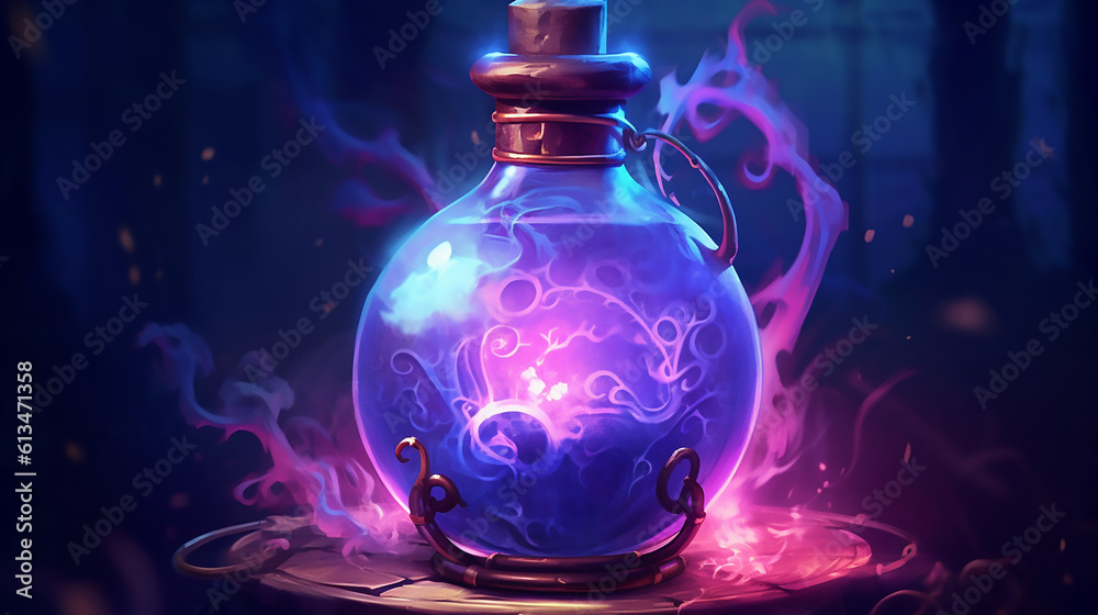 Magical alchemical mystic potion, purple, close - up, league of legends: an ancient theme for digital art,Generative AI Magical alchemical mystic potion, purple, close - up, league of legends: an ancient theme for digital art,Generative AI