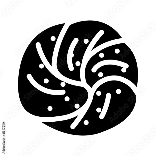 pesto bun food meal glyph icon vector. pesto bun food meal sign. isolated symbol illustration