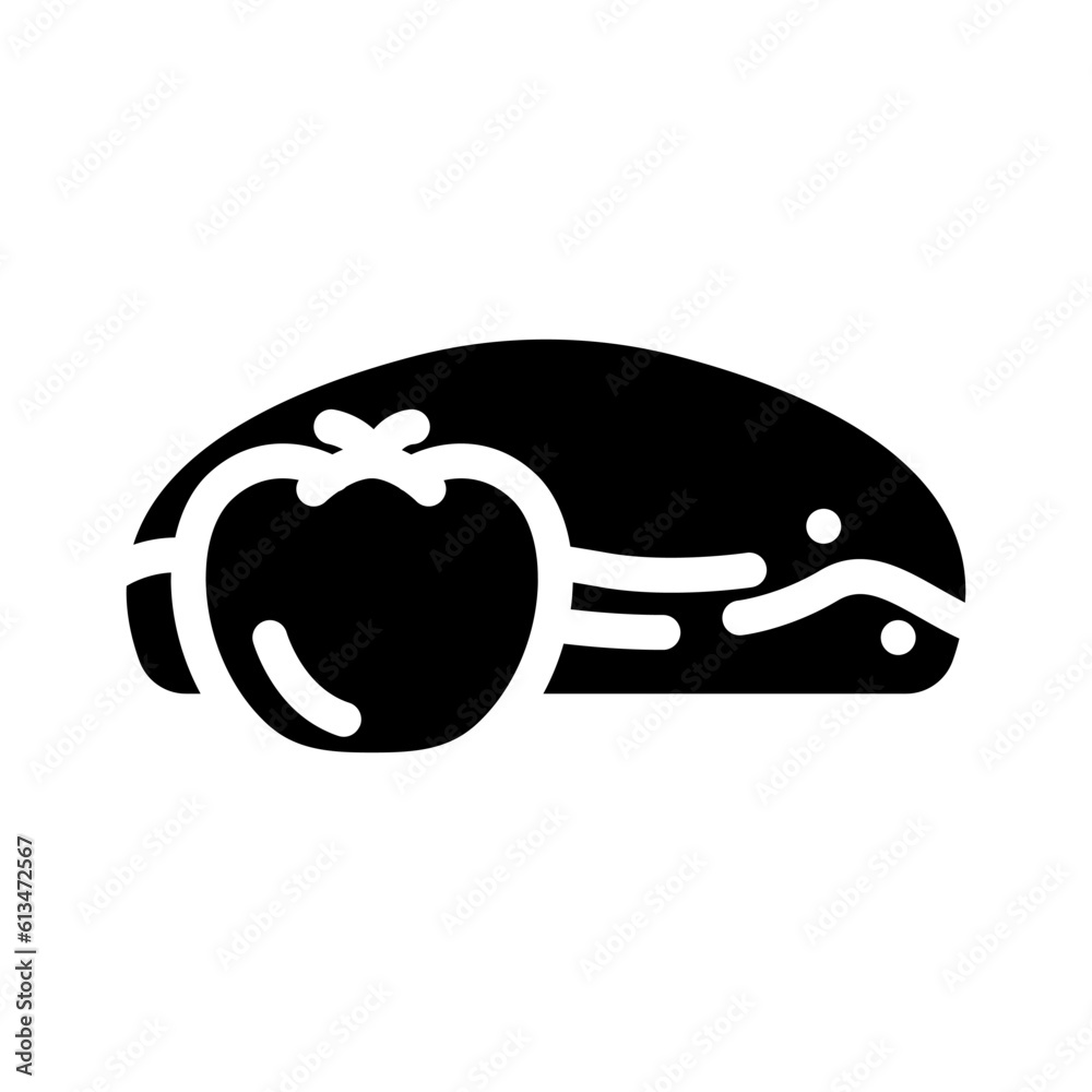 tomato bun food meal glyph icon vector. tomato bun food meal sign. isolated symbol illustration tomato bun food meal glyph icon vector. tomato bun food meal sign. isolated symbol illustration
