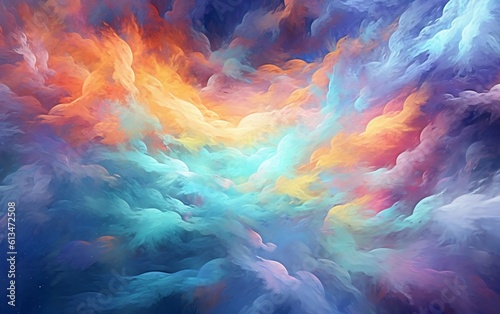 Colorful Space Galaxy Cloud Nebula - Stellar Beauty and Celestial Splendor, Generative AI