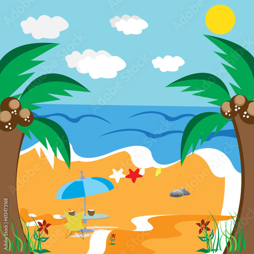 Beach Bliss Illustration