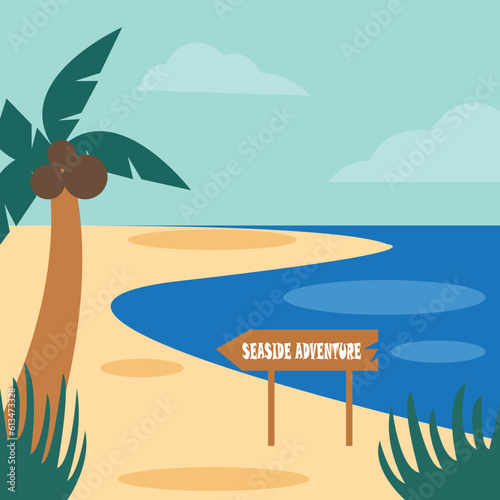 Seaside Stroll Illustration