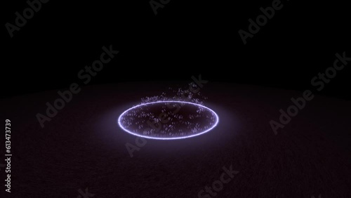 Colourful 4K Hurricane or Tornado Vortex made up of Binary Digits against a black background