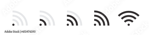 Wi-Fi icon set. Wireless and wifi signal level