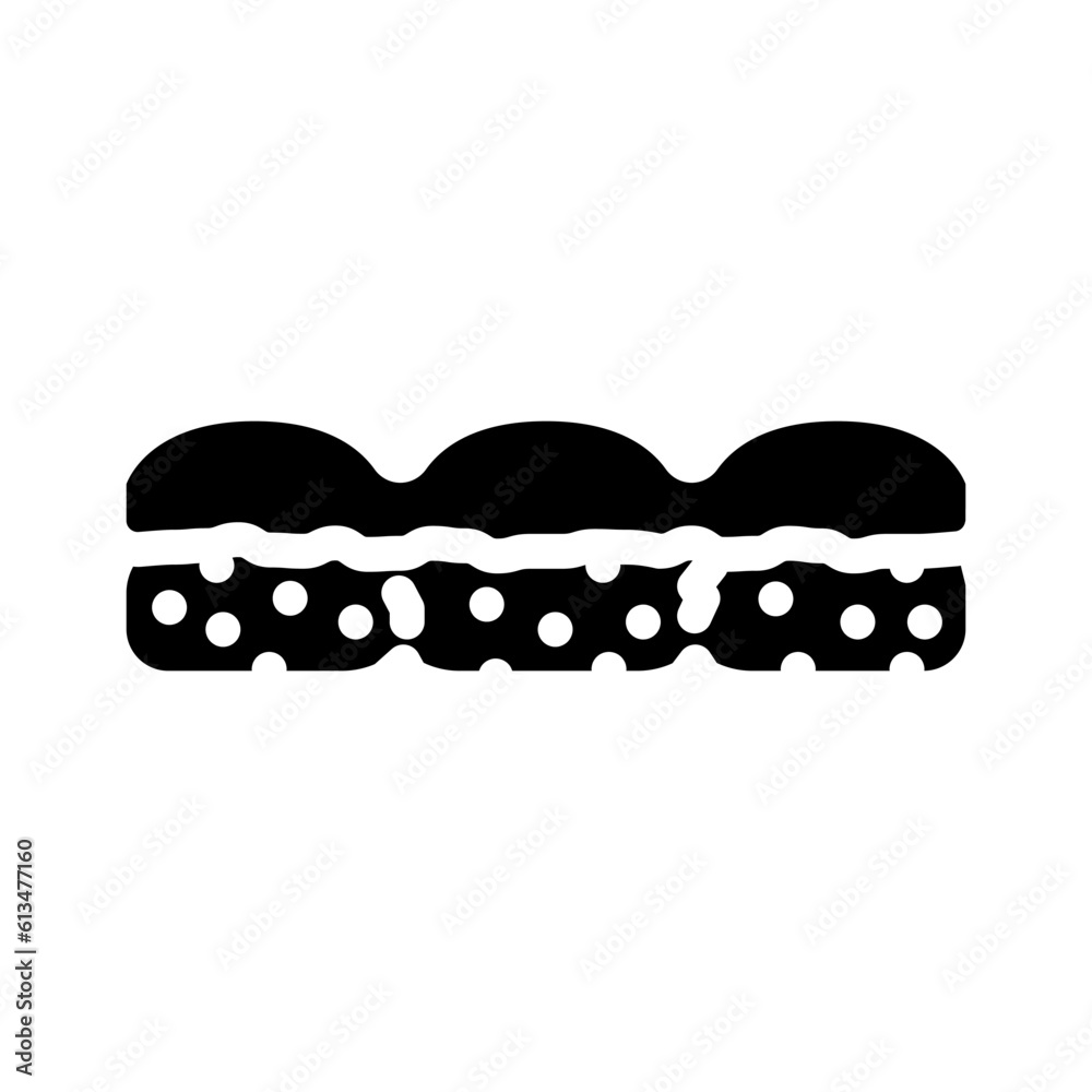 brioche bun food meal glyph icon vector. brioche bun food meal sign. isolated symbol illustration brioche bun food meal glyph icon vector. brioche bun food meal sign. isolated symbol illustration
