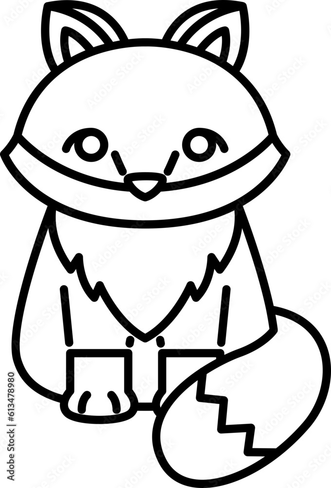 fox animal zoo outline drawing fox animal zoo outline drawing