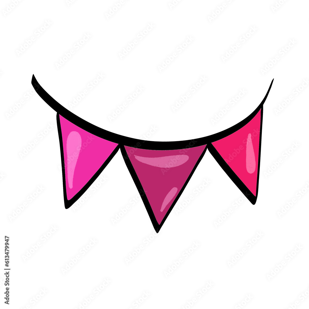 Multicolored festive flags-garland. Multicolored festive flags-garland.