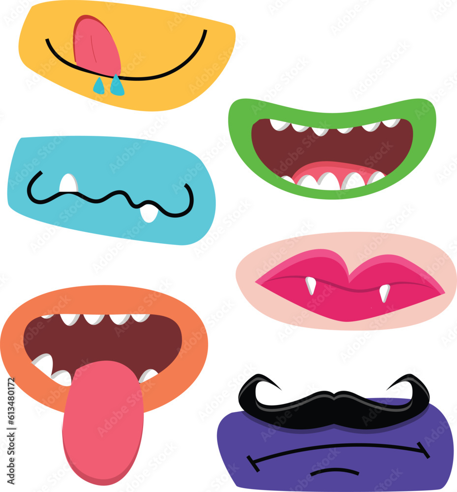 Monsters mouth, lips, photo booth props